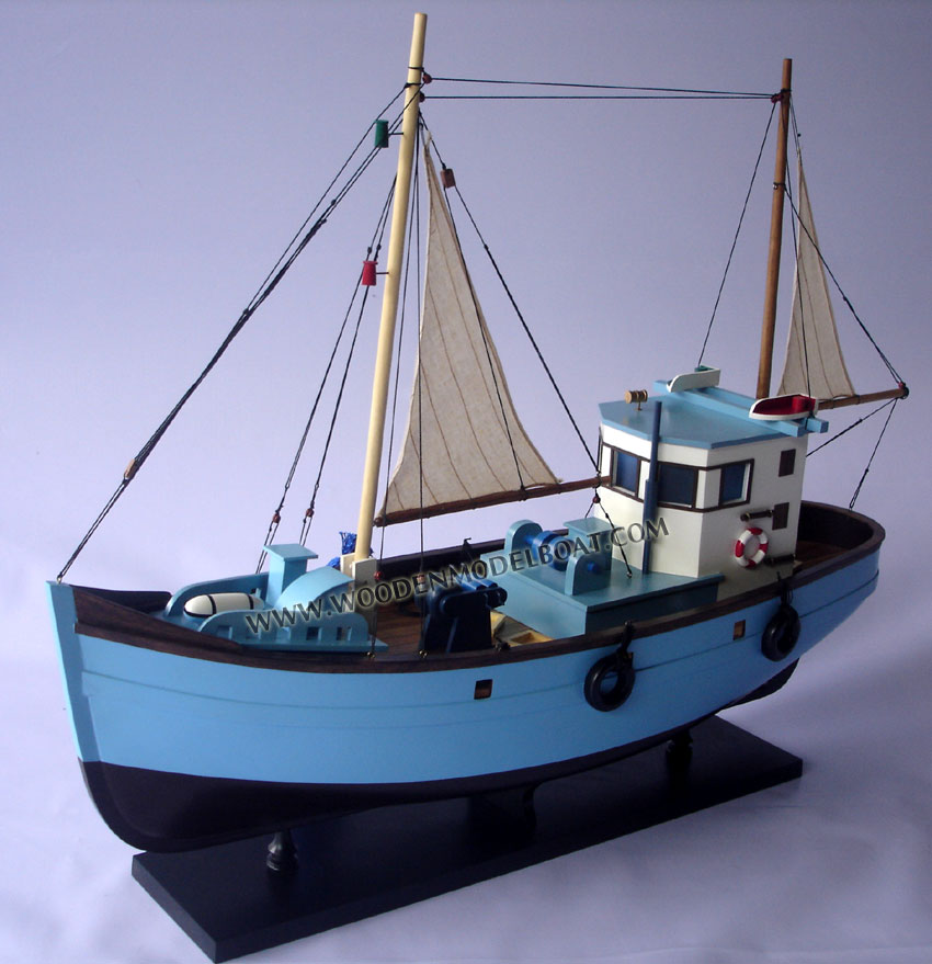 Wooden Fishing Boat Model