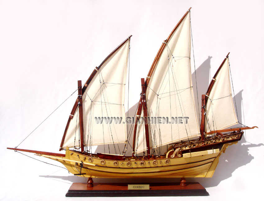 Model Xebec Chebec warship