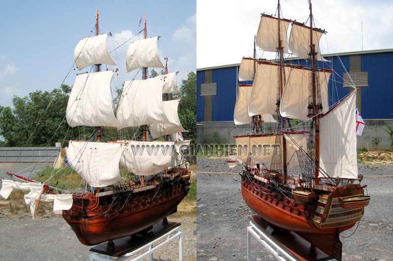 Model Ship XL HMS Victory Full Curl Sails